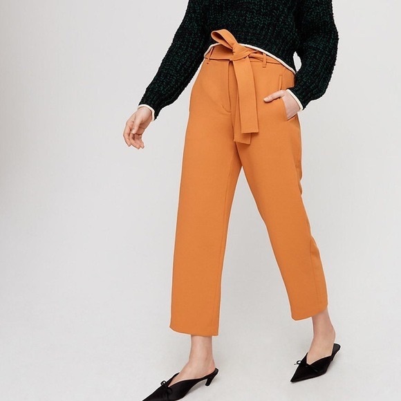 Aritzia Wilfred tie-front pants NWT size 2 - Picture 1 of 5